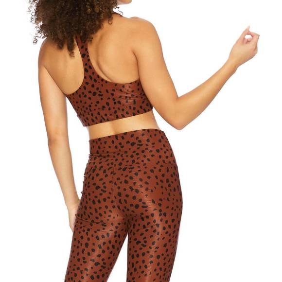 NEW BEACH RIOT twist top in brown spot - Picture 2 of 3